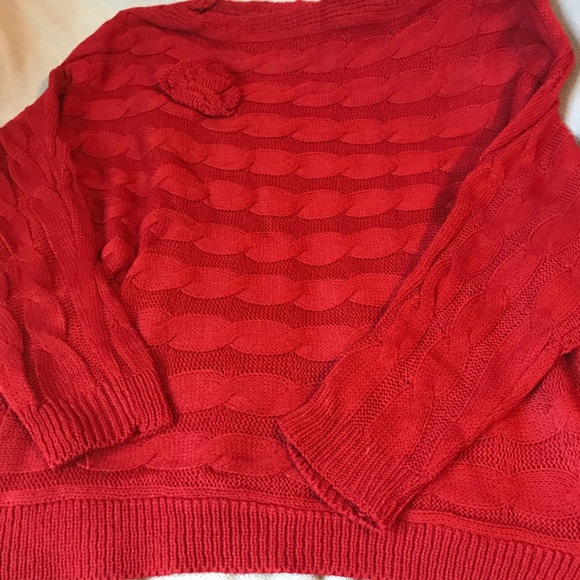 NWT Ladies off the shoulder burgundy sweater 1 lef - Picture 2 of 5